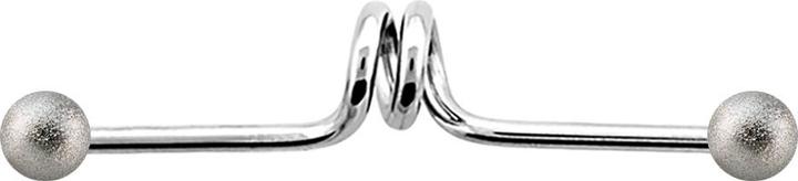 Immagine prodotto Star Piercing Barbell twister d'argento con due palline macchiate (Acciaio chirurgico 316L)