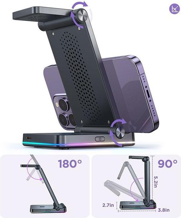 Actual product image Joyroom 3in1 Wireless Charging Station JR-WQN01 (15 W)