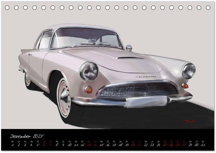 Actual product image Sportwagen Klassiker Kunst (Tischkalender 2025 DIN A5 quer), Monatskalender (A5, German)