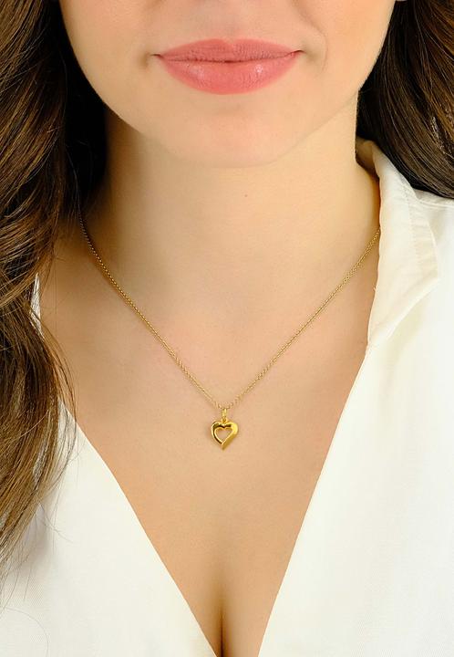 Image du produit Muau Pendant heart yellow gold 750, 17x11mm (Or jaune 750/18K)