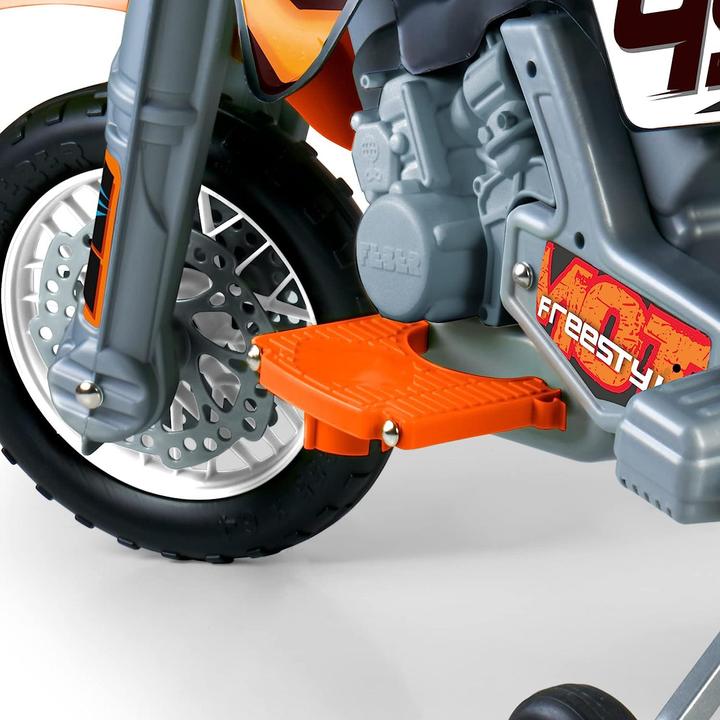 Produktbild Feber Orangefarbenes 6-V-Batterie-Cross-Motorrad für Kinder