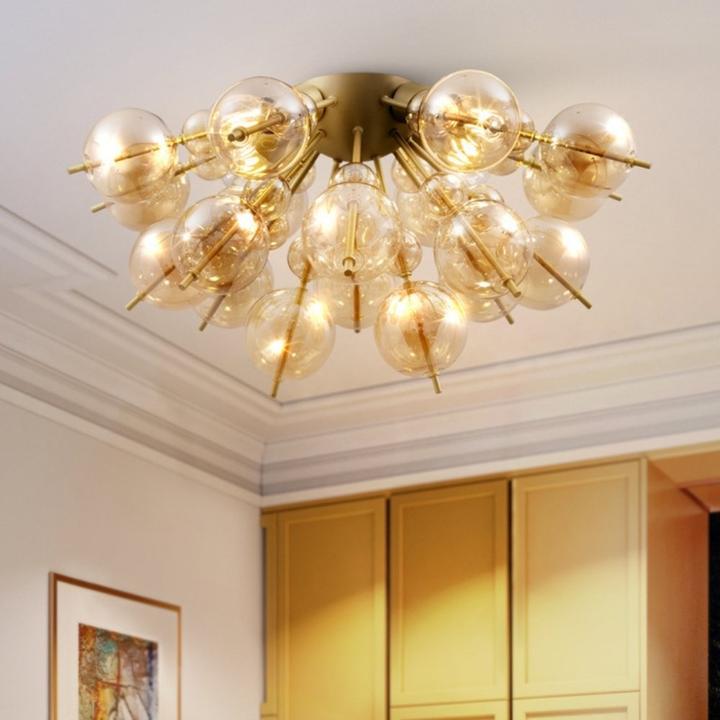 Immagine prodotto Maytoni Bolla plafoniera 4x E27 ottone ambra, vetro ambra (E27)