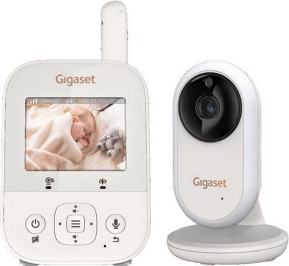 Productafbeelding Gigaset Baby 300 Video-Babyphone cream white/warm grey (Video & Audio, 300 m)