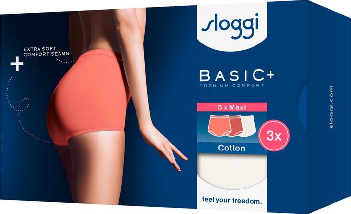 Produktbild Sloggi Unterhose BASIC+ MAXI Damen-Slip 3er Pack (42, 3er Pack)