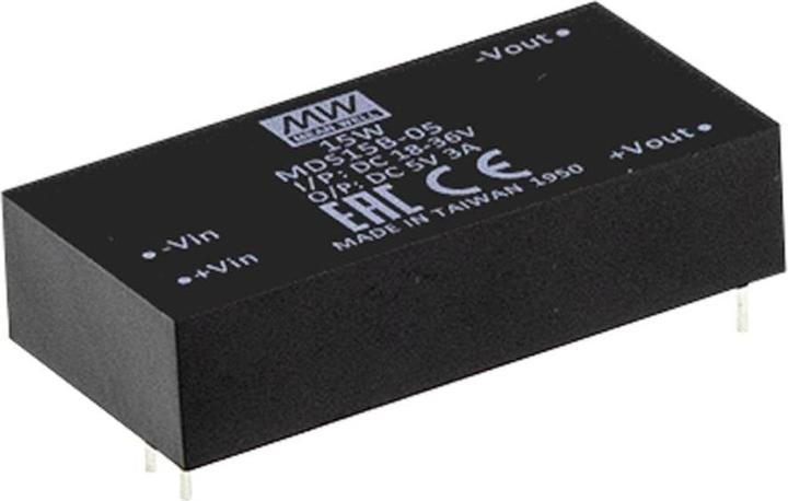 Immagine prodotto MeanWell Mean Well MDS15B-05 Convertitore DC/DC 24 V 5 V 3 A 15 W Numero di uscite: 1 x Contenuto