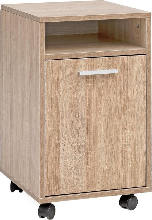 Actual product image FineBuy Roll container wood veneered brown