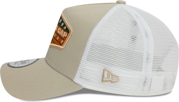 Produktbild New Era A-Frame Mesh Trucker Cap - Vintage Brand Beige (One Size)