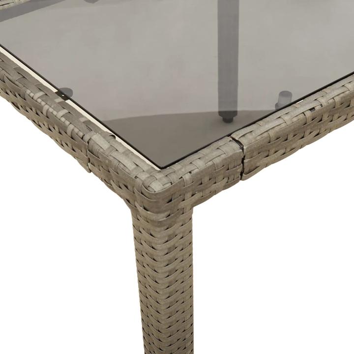 Produktbild VidaXL Gartentisch mit Glasplatte (90 cm)