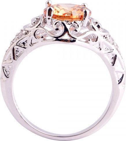 Produktbild Hermex versilberter Ring mit Morganit / Zirkonia - Gr. 57 / Size 8 (57)