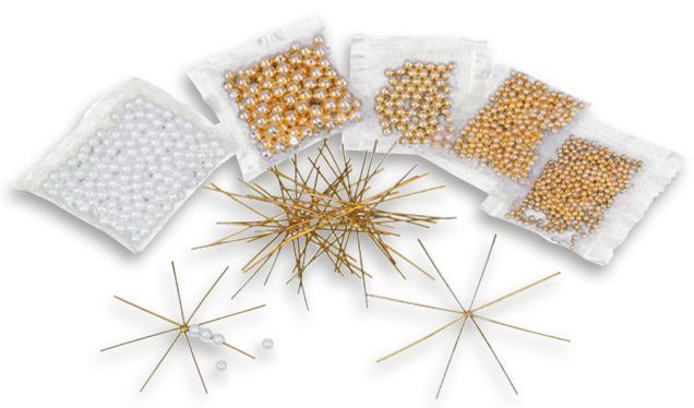 Actual product image Betzold Wire Stars Set White-Gold