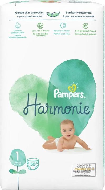 Actual product image Pampers Harmonie (Size 1, Pack, 50 Piece)
