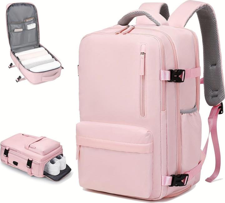 Only-Bags.Store Grosse Kapazität Reise-Rucksack mit Schuhfach, Dacron wasserdicht Laptop Daypack mit Ladeanschluss