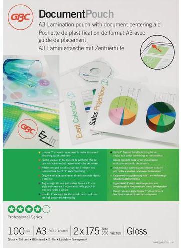 Produktbild GBC Laminierfolien in Premiumqualität (A3, 100 Stück, 175 µm)