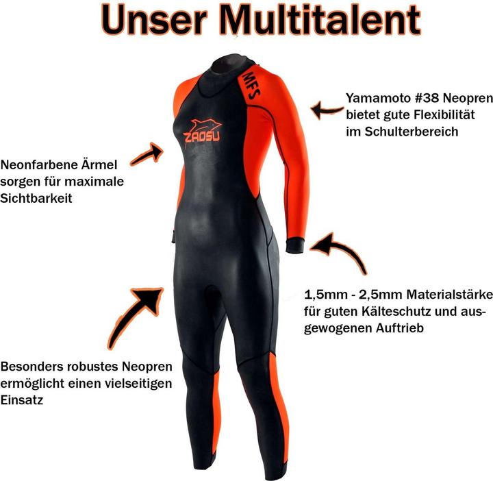 Actual product image Zaosu MFS Wetsuit Women (5mm, XS)