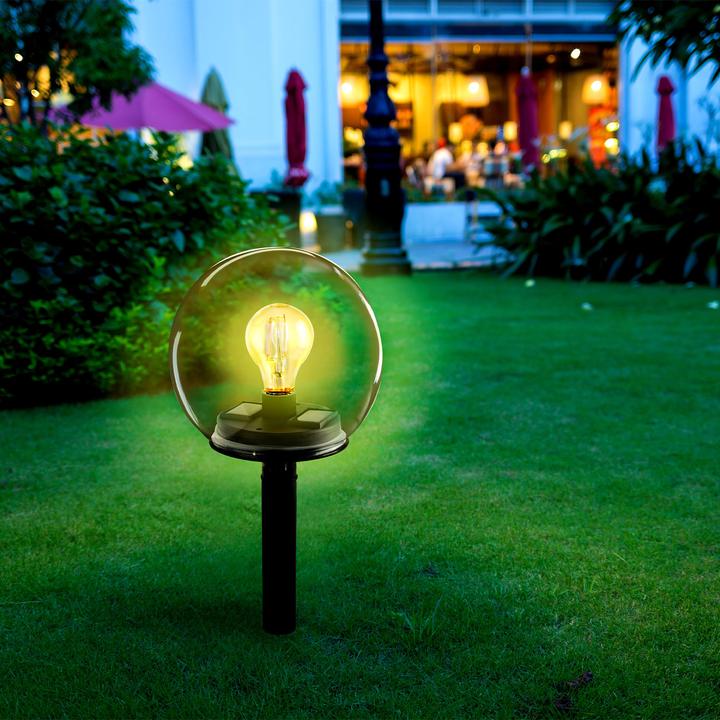 Produktbild Grundig Solar-Kugel-Lampe aus Glas mit abnehmbarem Erdspiess, 2er-Set (IP44)