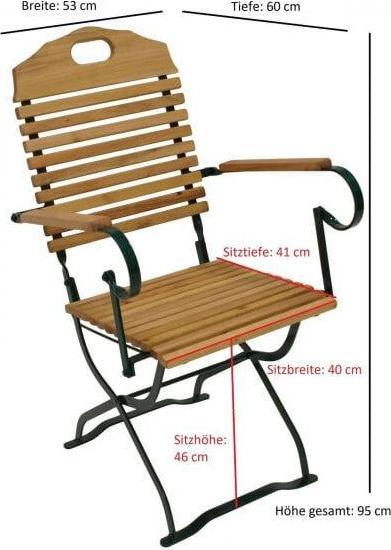 Actual product image Degamo Kurgarten - Seating set BAD TÖLZ 5-piece foldable (100 cm)