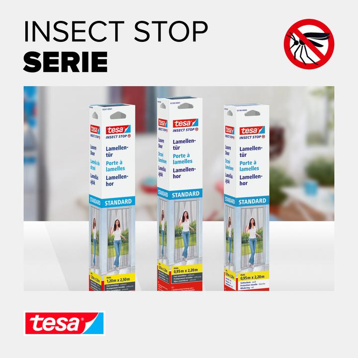 Actual product image tesa Insect screen STANDARD slatted door, curtain with Velcro fastener, without drilling (120 x 250 cm)
