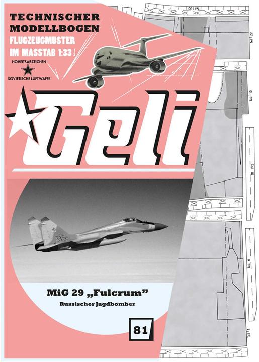 Produktbild Geli mig-29 # 81 kartonmodell