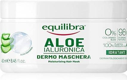 Immagine prodotto Equilibra Maschera per capelli con Acido Ialuronico, idratante e districante, con Aloe Vera (20%), Hyaluro (450 ml)
