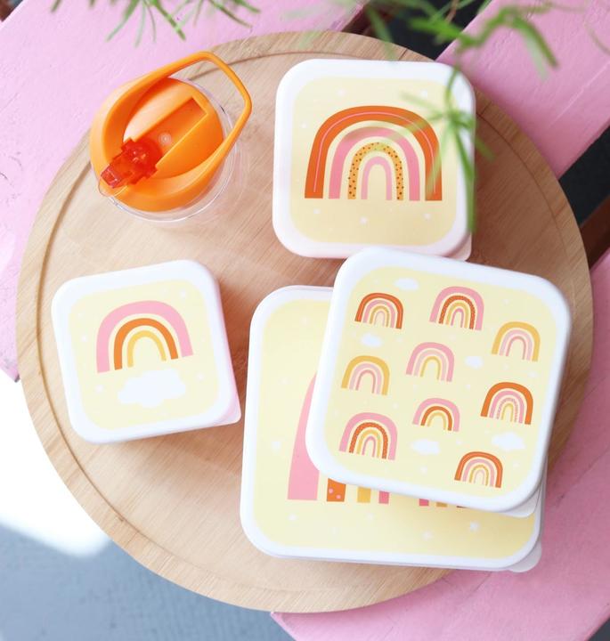 Immagine prodotto A Little Lovely Company ALLC Scatola per il pranzo e lo spuntino Rainbow SBSERA41