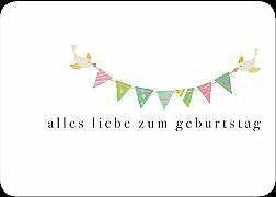 Image du produit Edition Gollong Postkarte / Zum Geburtstag (Wimpelkette) / Quer