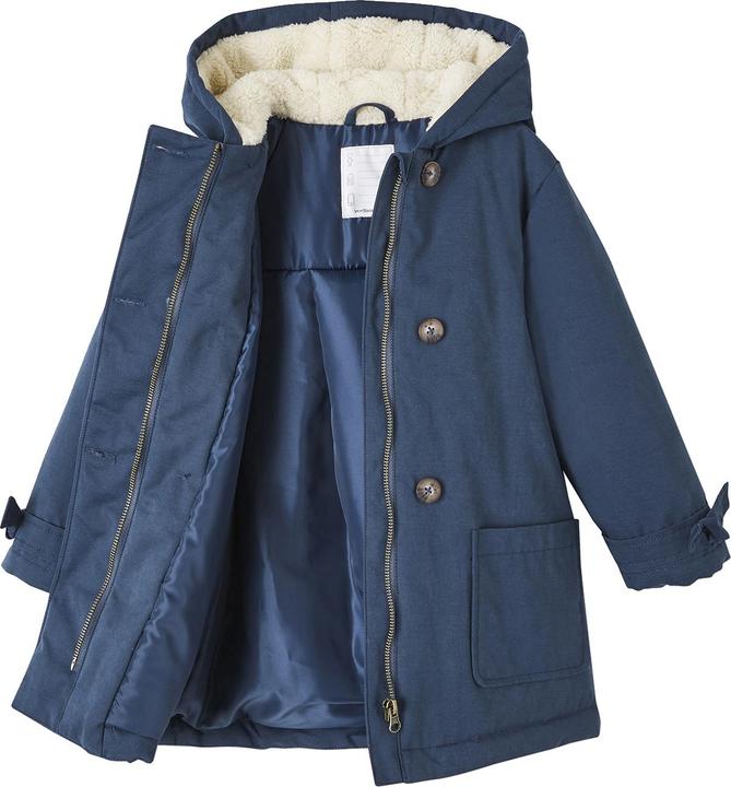 Actual product image Vertbaudet Girls' winter jacket with hood, recycled polyester padding (140)