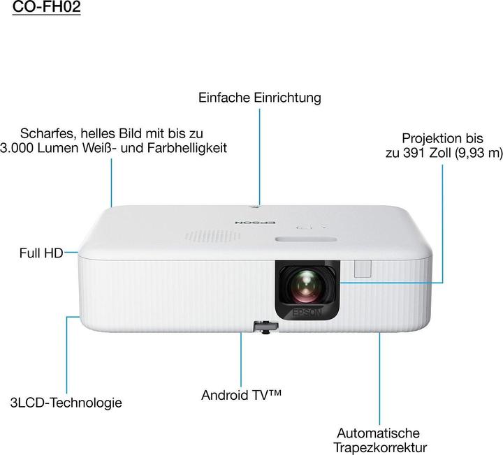 Immagine prodotto Epson CO-FH02 (Full HD, 3000 lm, 1.19 - 1.61:1)