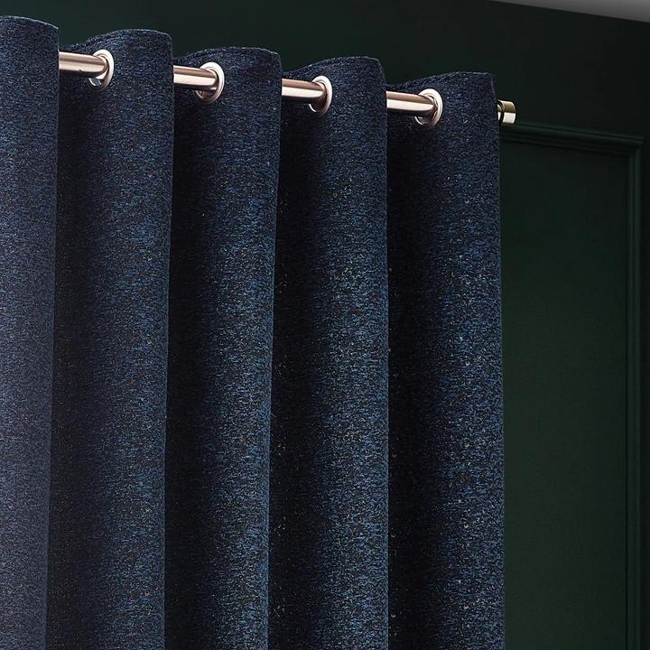 Actual product image New Galaxy Chenille Eyelet Curtains (168 x 137 cm)