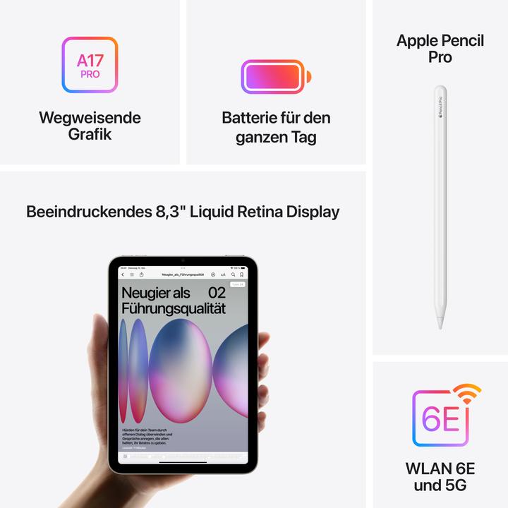 Actual product image Apple iPad mini (2024) (5G, 8.30", 128 GB, Purple)