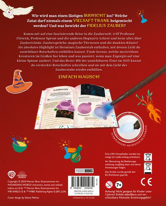 Produktbild Panini Aus den Filmen zu Harry Potter: Zaubersprüche & Zaubertränke (Deutsch, Cala Spinner, 2024)