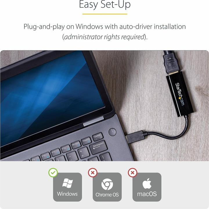 Produktbild StarTech Slim USB 3.0 HDMI Video Card (USB-A, 19 cm)