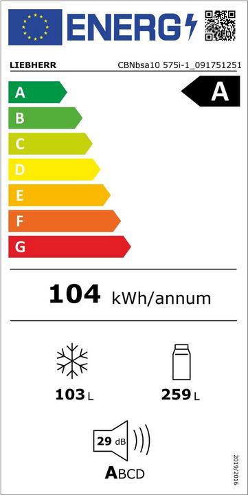 Energie-Label Liebherr CBNbsa10 575i-1 (362 l)