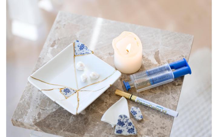 Produktbild Creative - Kreativ Set Kintsugi, Schale, Blau, Gold, Weiss, 1 Pck - ()
