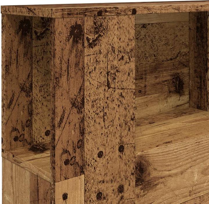 Image du produit VidaXL Tête de lit avec espace de rangement Étagère de tête de lit imitation vieux bois 160x18,5x103,5cm
