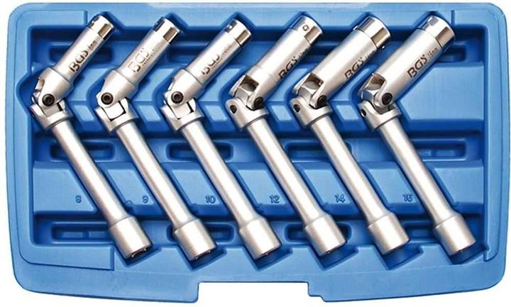 Produktbild BGS Universal Glühkerzen-Gelenkschlüssel-Satz, Sechskant 10 mm (3/8") SW 8 - 16 mm 6-tlg.
