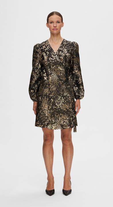 Produktbild Selected Femme Metallic Jacquard Minikleid (38)