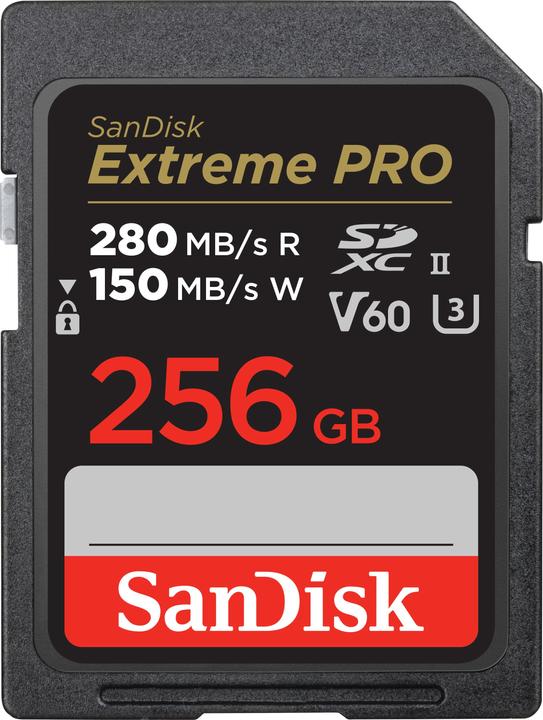 SanDisk Extreme PRO UHS-II V60 (256 GB, SDXC, U3, UHS-II)
