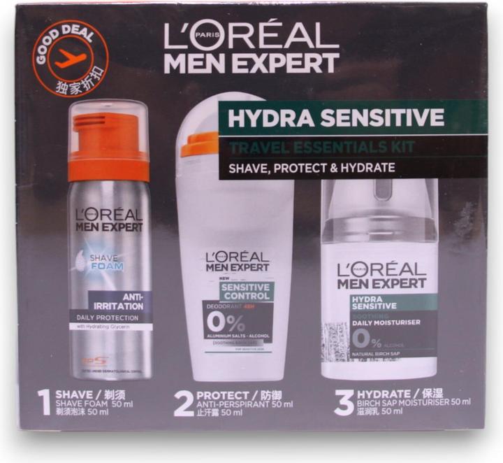 Produktbild L'Oréal Paris L'Oreal Men Expert Hydra Sensitive Intense Fortifying Gift Set (Rasierset)