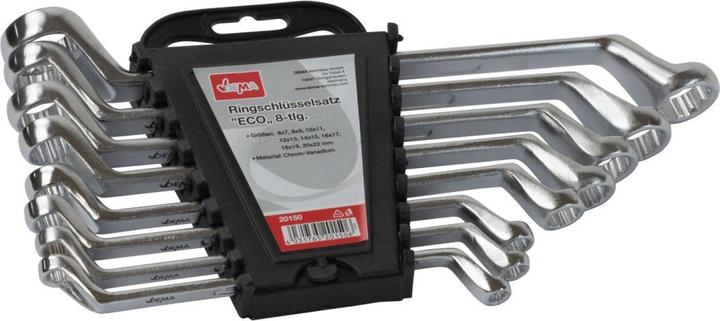 Produktbild Dema Ringschlüsselsatz "ECO" 8-tlg. (10  mm, 14 mm, 19 mm, 20 mm, 11 mm, 13 mm, 17 mm, 12 mm, 18 mm, 16 mm, 15 mm)