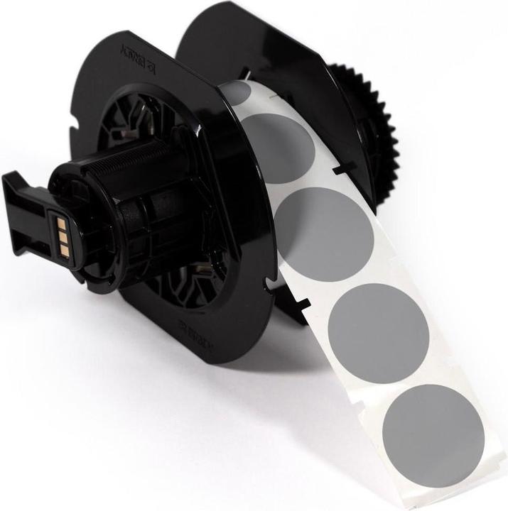 Image du produit Brady B30-D35-595-GY, Étiquette de contrôle, vinyle, rond ⌀ 35 mm, gris (750 étiquettes)