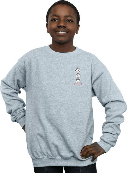 Actual product image Disney Boys Aristocats Marie Breast Print Sweatshirt (116)