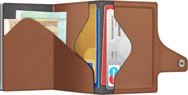 Produktbild Tru Virtu Wallet Click & Slide Vegan Bio Apple Brown/Silver