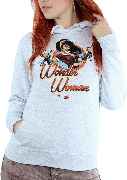 Immagine prodotto Wonder Woman Felpa con Cappuccio Distintivo Donna (XS)