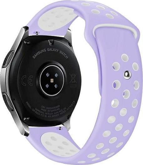 Actual product image Beline pasek Watch 20mm Sport Silicone fioletowo-biały purple/white box (20 mm, Silicone, Plastic)