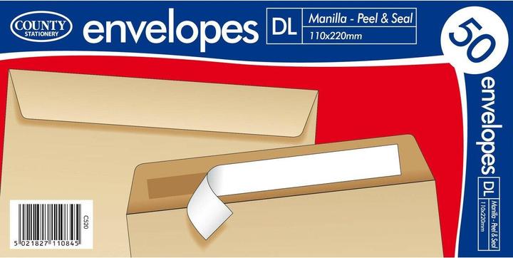 Image du produit Universal Textiles Enveloppe Manille auto-adhésive (paquet de 50) (22 x 11 cm, 500 x)