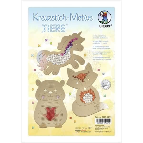 Produktbild Ursus Stickset Kreuzstich Tiere 12 Motive