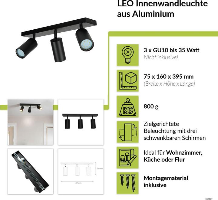 Image du produit Licht-Erlebnisse Spot projecteur Leo (GU10)