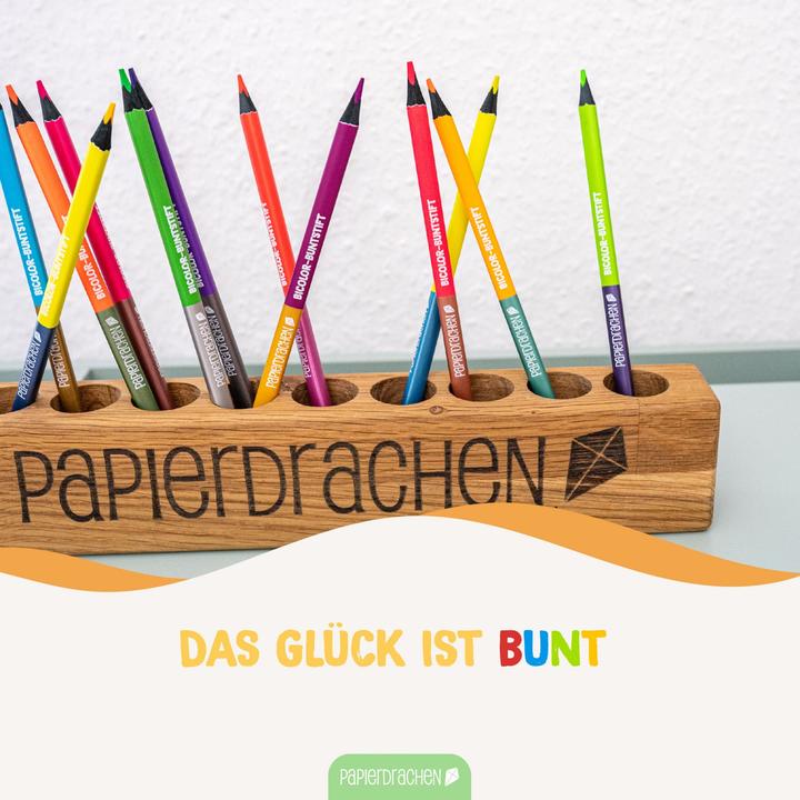 Image du produit Papierdrachen 12 Bicolor Buntstifte Metallik und Neon (Couleurs fluo & métalliques, 12 x)