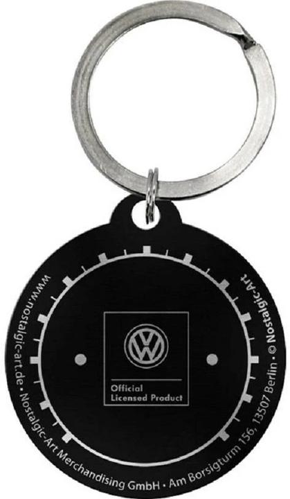 Image du produit Nostalgic-Art Merchandising Porte-clés VW Ø 4 cm, noir/gris