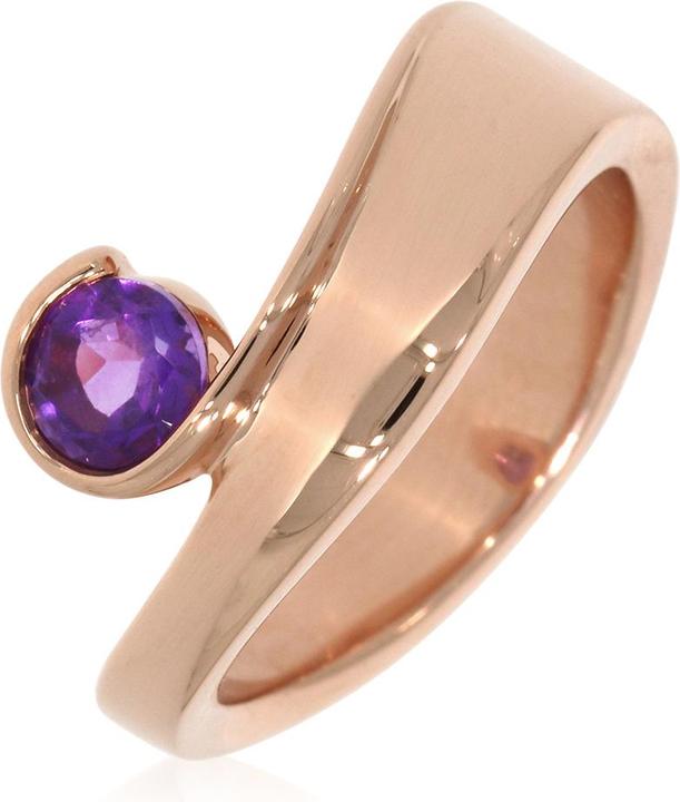 Image du produit Xen Bague avec améthyste de 5 mm env. 0,50 ct. plaquée or rose (56, Argent 925)